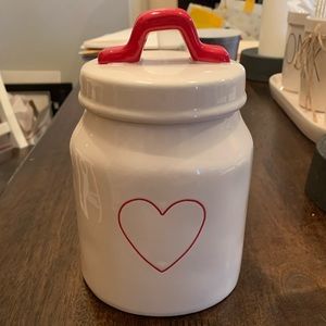 Rae Dunn heart Valentine’s Day baby canister